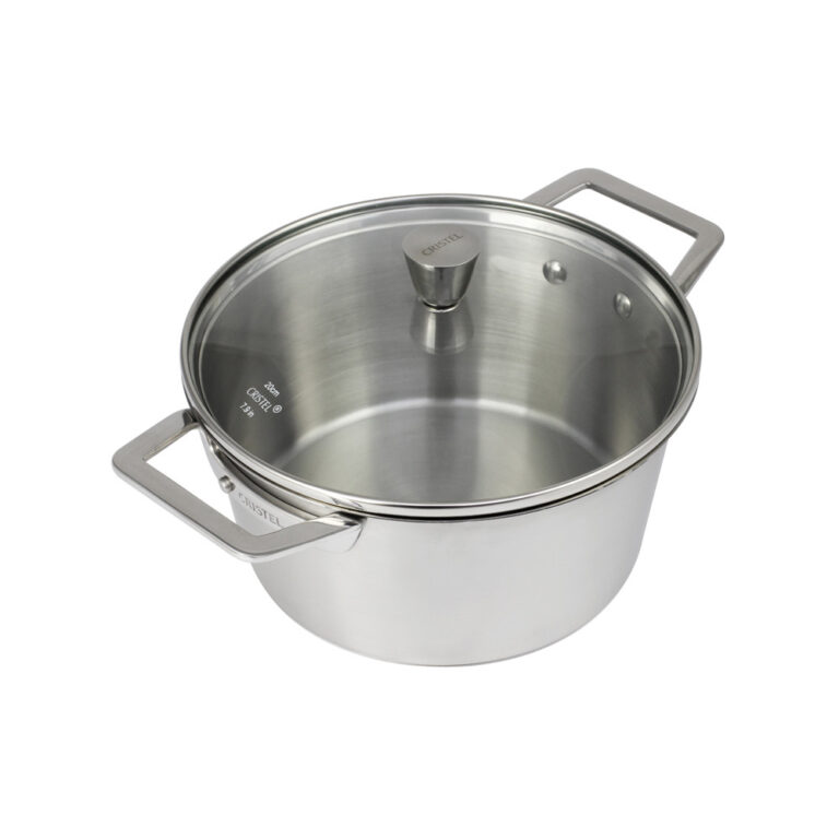 CRISTEL - Faitout CRISTEL 1826 inox couvercle verre - 4 tailles