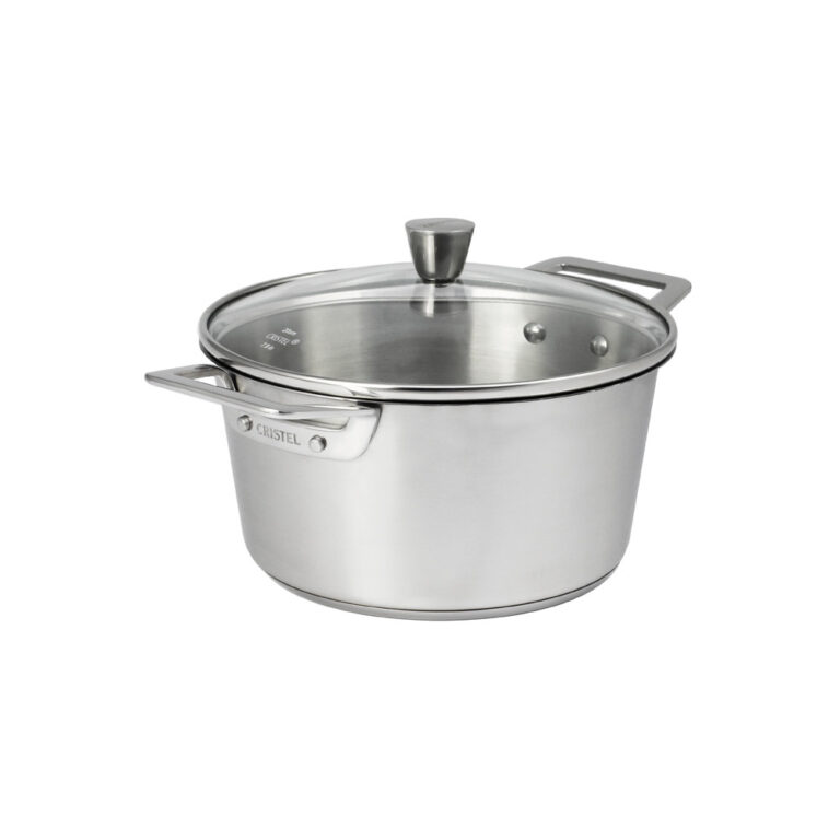 CRISTEL - Faitout CRISTEL 1826 inox couvercle verre - 4 tailles
