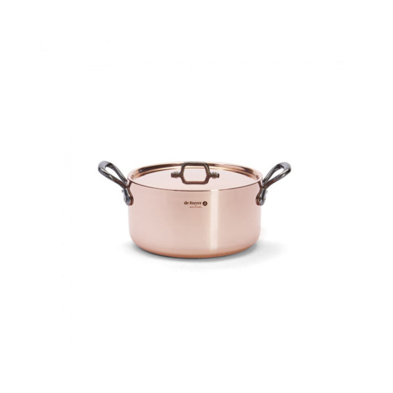 DE BUYER - Faitout DE BUYER Inocuivre cuivre-inox avec couvercle poignée fonte - 4 tailles