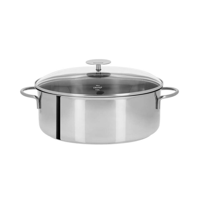 CRISTEL - Faitout en inox Cristel Mutine fixe avec couvercle verre - 2 tailles