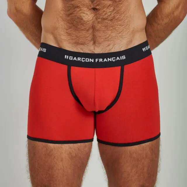 Boxer classique rouge par la marque Garçon Français Garçon Français - Boxer classique rouge