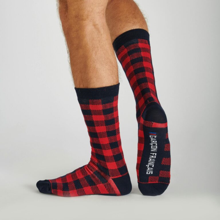 Garçon Français - Chaussettes Bûcheron rouge