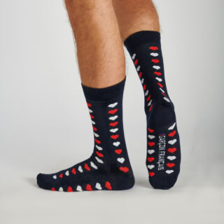 Chaussettes coeurs par la marque Garçon Français Garçon Français - Chaussettes coeurs