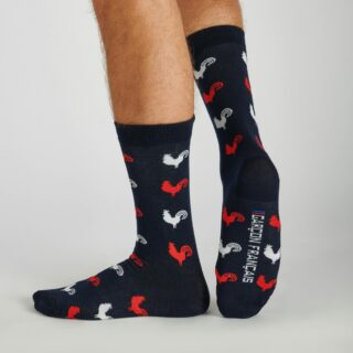 Garçon Français - Chaussettes coqs tricolores