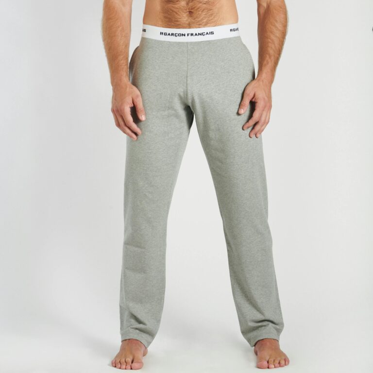 Garçon Français - Pantalon pyjama gris chiné