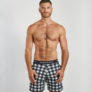 Garçon Français - Short pyjama Bûcheron blanc