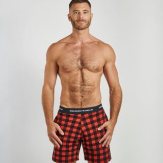 Garçon Français - Short pyjama Bûcheron rouge
