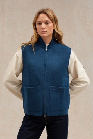 Le Minor - Gilet zippé denim Milano pour femme