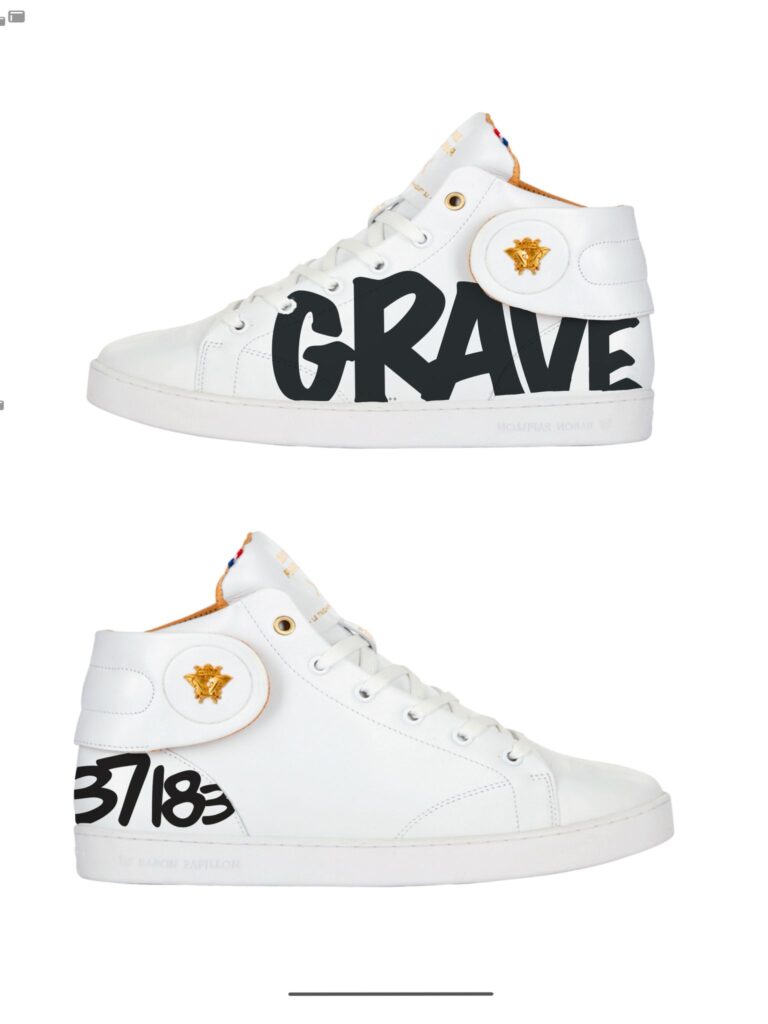 Baron Papillon - Personnalisation Mid Royale Blanche GRAVE