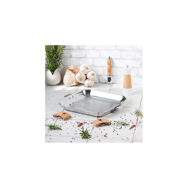 CRISTEL - Gril carré Cristel Casteline amovible en inox - 30x30cm