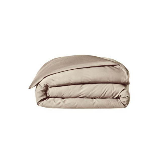 BLANC DES VOSGES - Housse de couette Uni BLANC DES VOSGES Satin 280x240cm Chanvre