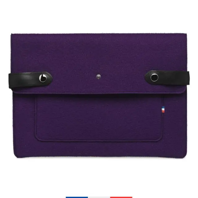 SAINT LAZARE - Pochette ordinateur Made in France – Prune