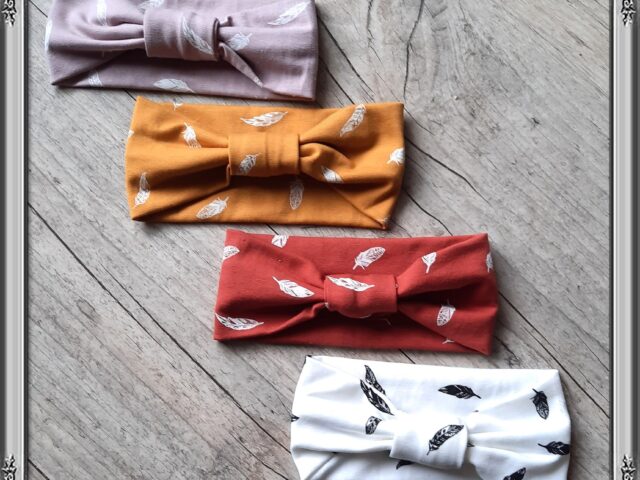 La Fabrique A DeDeuh - Bandeau simple plume en jersey extensible 4 couleurs