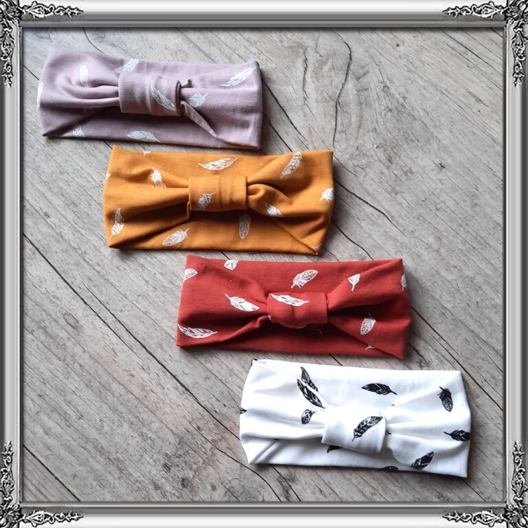 La Fabrique A DeDeuh - Bandeau simple plume en jersey extensible 4 couleurs