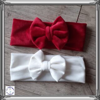 Bandeau nœud velours extensible chaud et doux par la marque La Fabrique À DeDeuh La Fabrique À DeDeuh - Bandeau nœud velours extensible chaud et doux