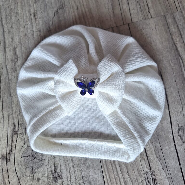 la fabrique a dedeuh turban bonnet premature 30 cm noir turban bijoux papillon bleu roi noeud en tissu maille 4 couleurs au choix 51448894914904 La Fabrique A DeDeuh - Turban bijoux Papillon bleu roi nœud en tissu maille 4 couleurs au choix