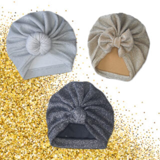 Turban noeud, buns ou simple brillant en tissu extensible 3 couleurs par la marque La Fabrique À DeDeuh La Fabrique À DeDeuh - Turban noeud, buns ou simple brillant en tissu extensible 3 couleurs