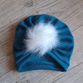 Turban bonnet à pompon en tissu Polaire alpine, doux et chaud dès la naissance – Oeko-Tex par la marque La Fabrique À DeDeuh La Fabrique À DeDeuh - Turban bonnet à pompon en tissu Polaire alpine, doux et chaud dès la naissance – Oeko-Tex