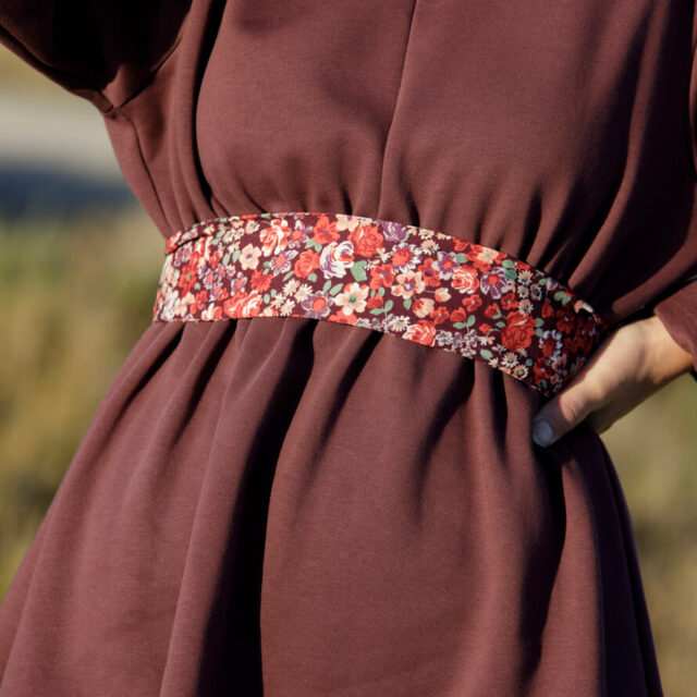 April et C - Ruban cheveux / ceinture - Champ de fleurs