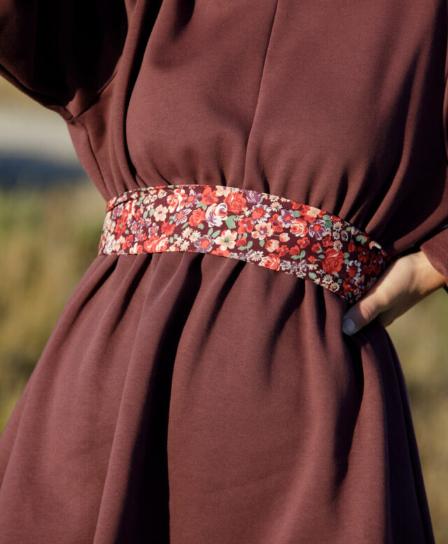 April et C - Ruban cheveux / ceinture - Champ de fleurs