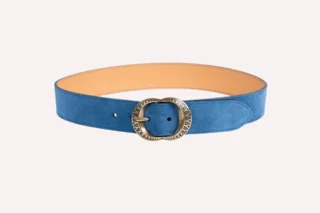 Daguet - Ceinture Amanda – Velours bleu clair