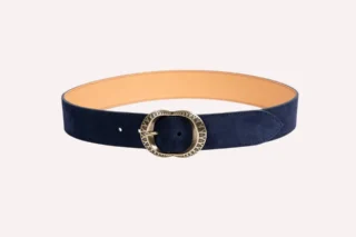 Ceinture Amanda – Velours bleu nuit par la marque Daguet Daguet - Ceinture Amanda – Velours bleu nuit