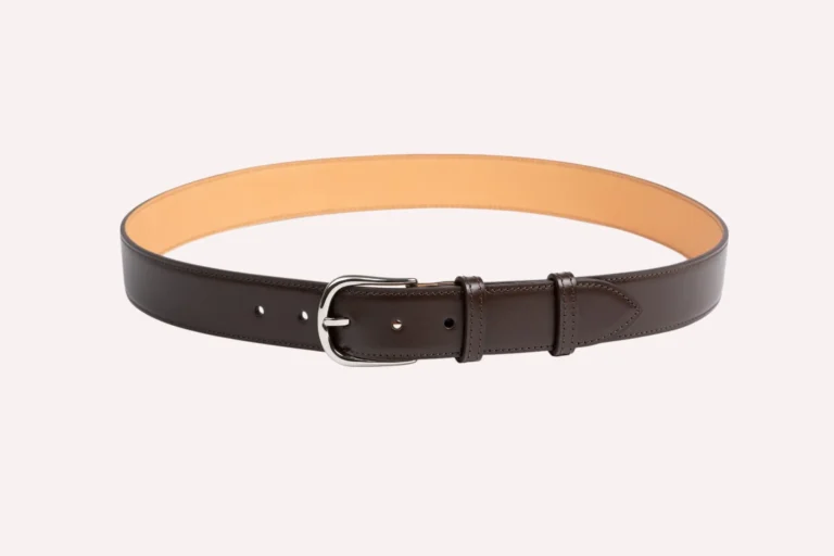 Daguet - Ceinture Armand - Cuir lisse marron