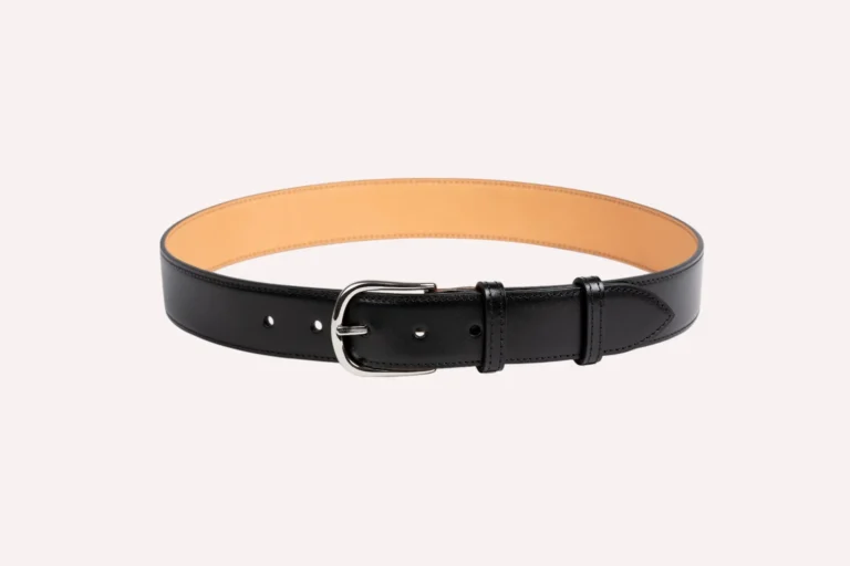 Daguet - Ceinture Armand - Cuir lisse noir