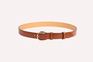 Ceinture Astrid – Cuir lisse camel par la marque Daguet Daguet - Ceinture Astrid – Cuir lisse camel
