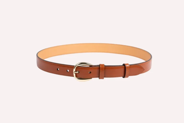 Daguet - Ceinture Astrid - Cuir lisse camel