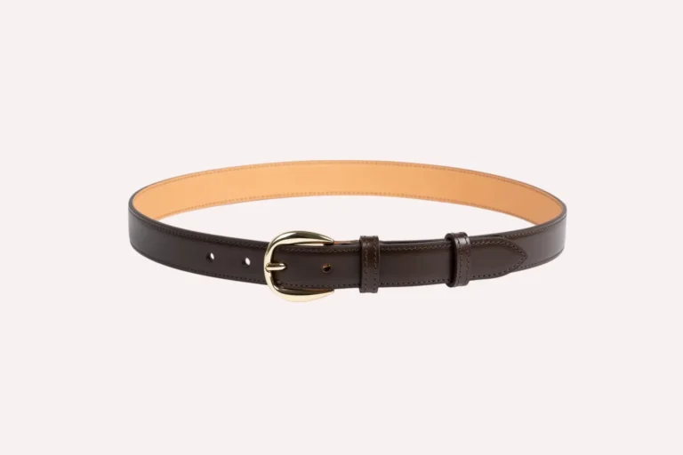 Daguet - Ceinture Astrid - Cuir lisse marron