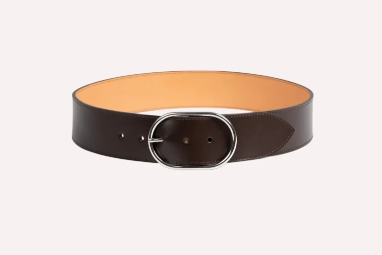 Daguet - Ceinture Axelle - Cuir lisse marron