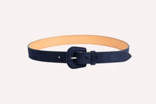 Daguet - Ceinture Alba – Velours bleu nuit