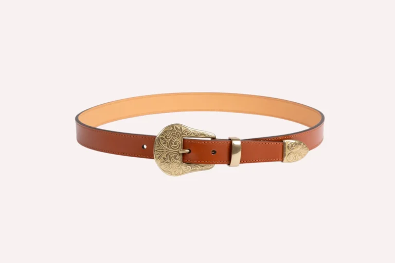 Daguet - Ceinture Alison - Cuir lisse camel