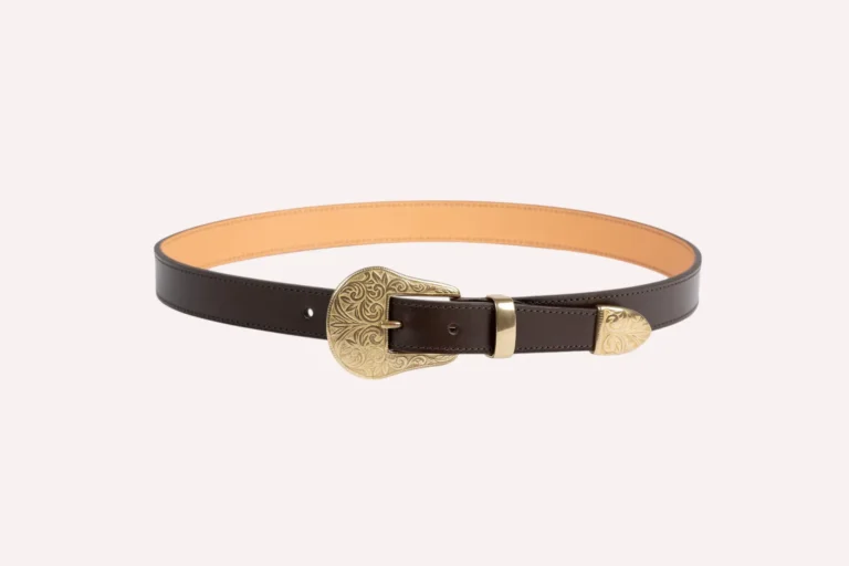 Daguet - Ceinture Alison - Cuir lisse marron