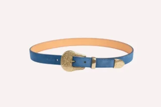 Daguet - Ceinture Alison  Velours bleu clair