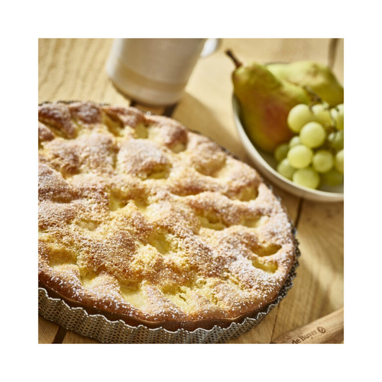 DE BUYER - Moule à tarte cannelé en inox à fond amovible De Buyer