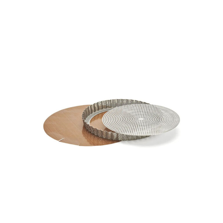 DE BUYER - Moule à tarte DE BUYER cannelé en inox à fond amovible 24cm