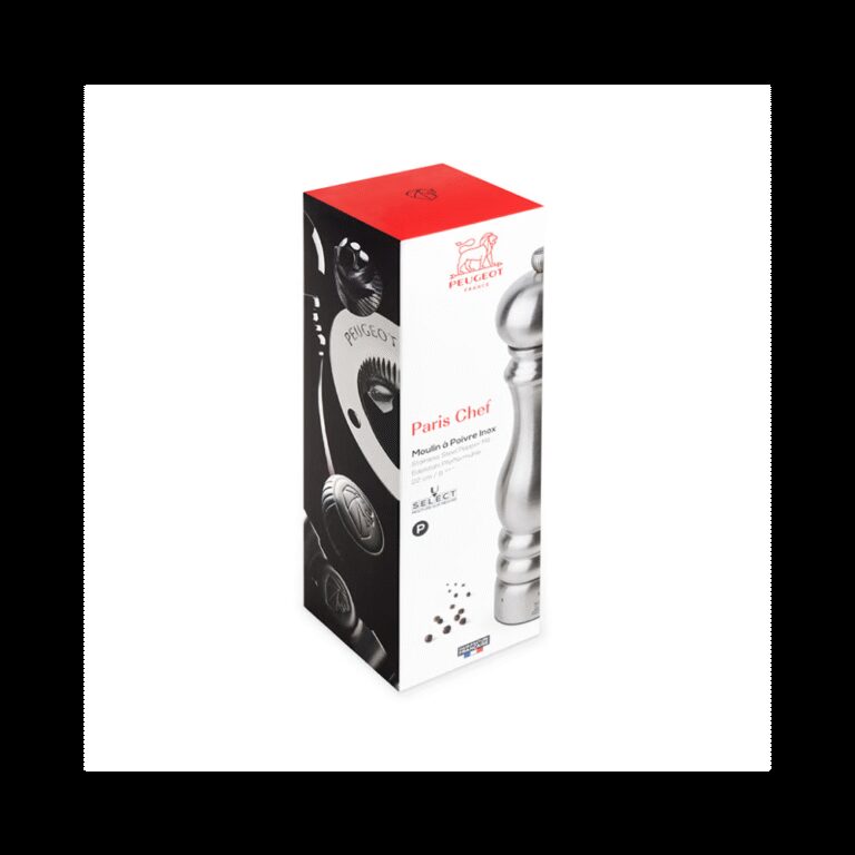PEUGEOT SAVEURS - Moulin à poivre PEUGEOT SAVEURS Paris Chef Zirlion u'Select inox - 3 tailles