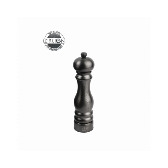 Moulin à sel sec PEUGEOT SAVEURS Paris Chef Zirlion 22cm CARBONE U’Select par la marque Peugeot Saveurs Peugeot Saveurs - Moulin à sel sec PEUGEOT SAVEURS Paris Chef Zirlion 22cm CARBONE U’Select