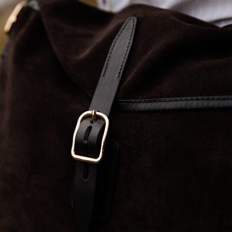 Bleu De Chauffe - Musette du pêcheur demi-lune Margot - Marron Foncé