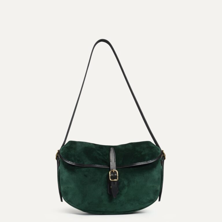 Bleu De Chauffe - Musette du pêcheur demi lune Margot - Vert Foncé