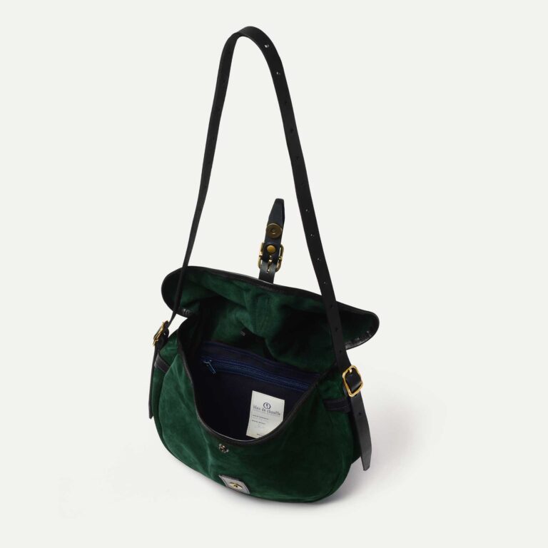 Bleu De Chauffe - Musette du pêcheur demi lune Margot - Vert Foncé