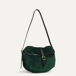 Musette du pêcheur demi lune Margot – Vert Foncé par la marque Bleu de Chauffe Bleu de Chauffe - Musette du pêcheur demi lune Margot – Vert Foncé