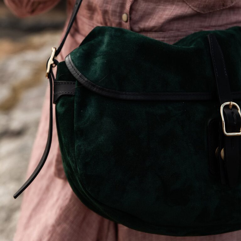 Bleu De Chauffe - Musette du pêcheur demi lune Margot - Vert Foncé