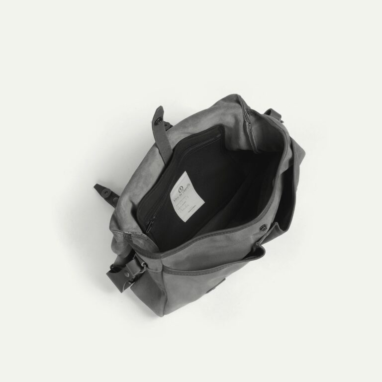 Bleu De Chauffe - Musette du Pêcheur S / Cuir Velours - Noir