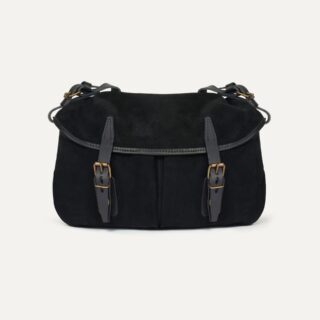 Bleu de Chauffe - Musette du Pêcheur S / Cuir Velours – Noir