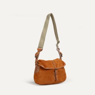 Bleu de Chauffe - Musette du Pêcheur XS / Cuir Velours – Ocre