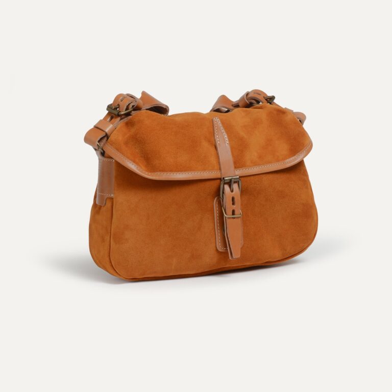 Bleu De Chauffe - Musette du Pêcheur XS / Cuir Velours - Ocre