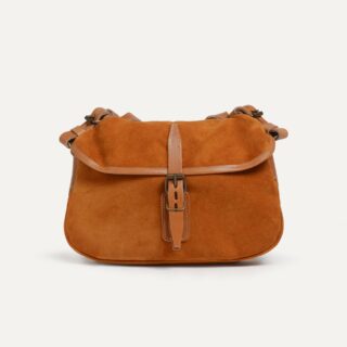 Bleu de Chauffe - Musette du Pêcheur XS / Cuir Velours – Ocre